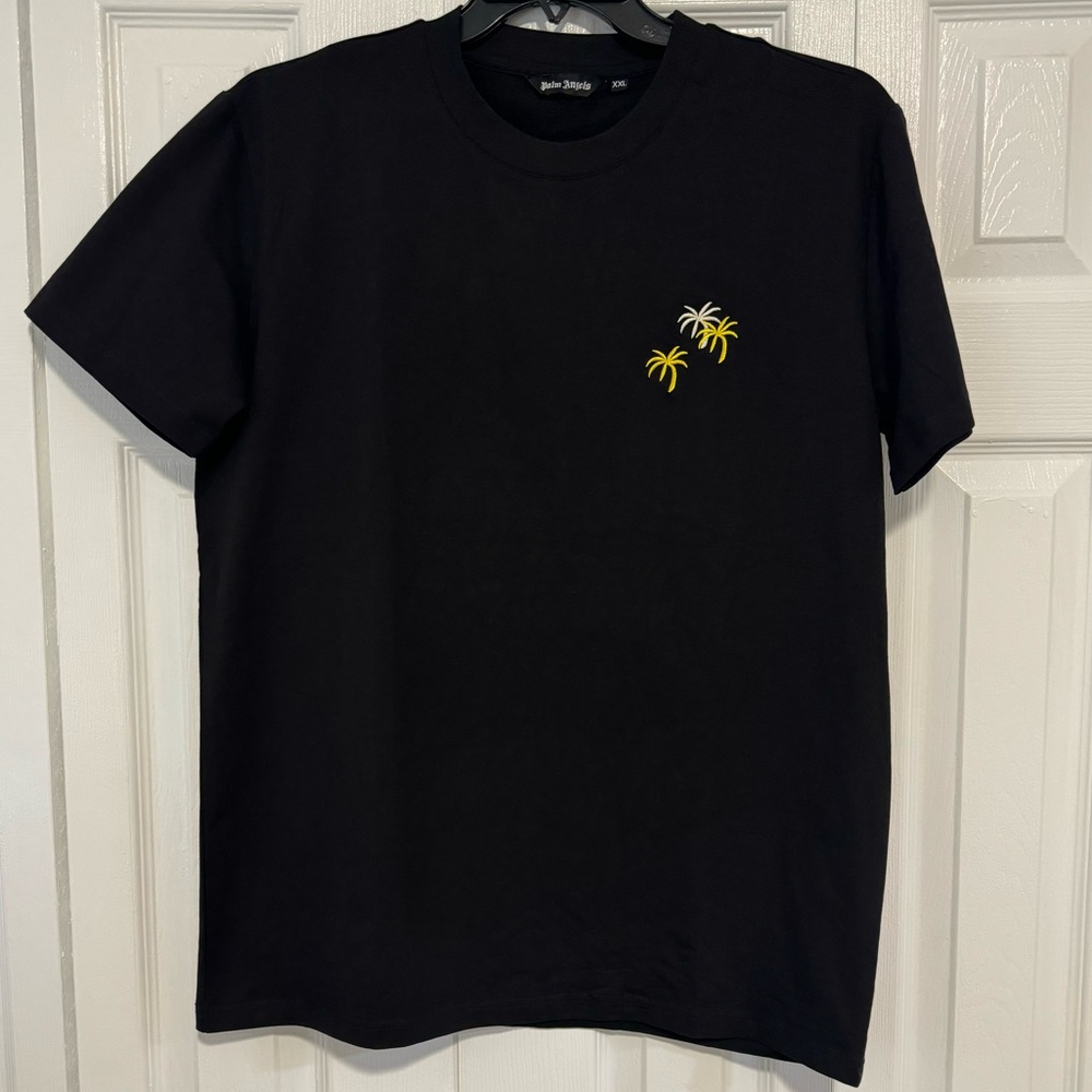 Palm Angels Palm Tree logo Black T Shirt